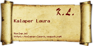 Kalaper Laura névjegykártya